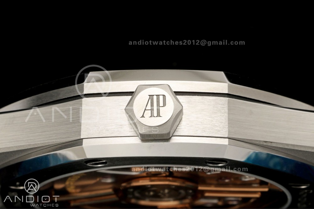Royal Oak 41mm 15510 SS VSF 1:1 Best Edition Blue Textured Dial on SS Bracelet DD4302 Super Clone — photo 7