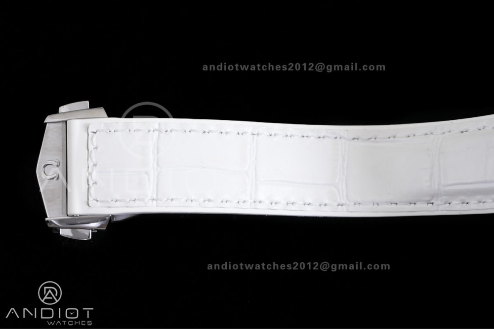 Planet Ocean 39.5mm White Ceramic Bezel SS VSF 1:1 Best Edition White Dial On White Rubber Strap Super Clone Asian 8800 — photo 16