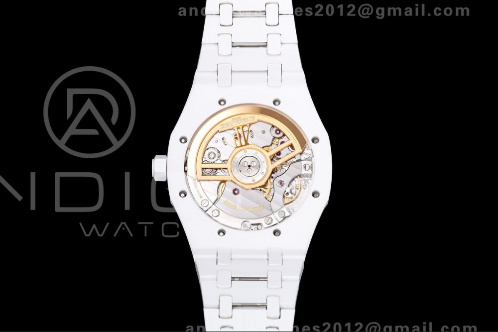 Royal Oak 41mm 15500 White Ceramic ZF White Dial on White Ceramic Bracelet SA4302 Super Clone (Free Sprung) — photo 10