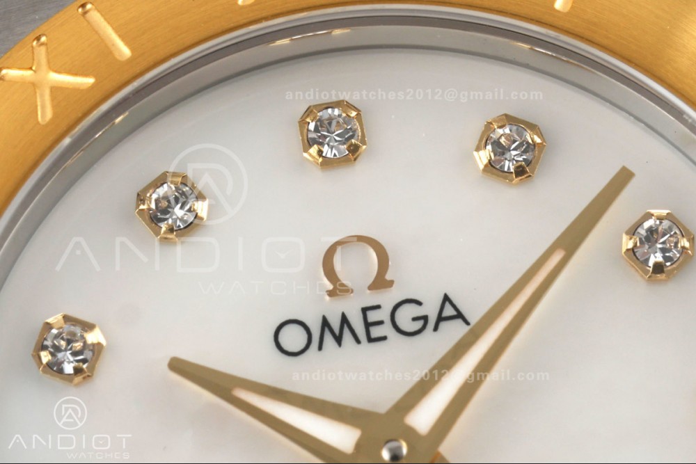 Constellation 28mm SS/YG 8848F 1:1 Best Edition White MOP Diamonds Dial on SS/YG Bracelet ETA Quartz — photo 3