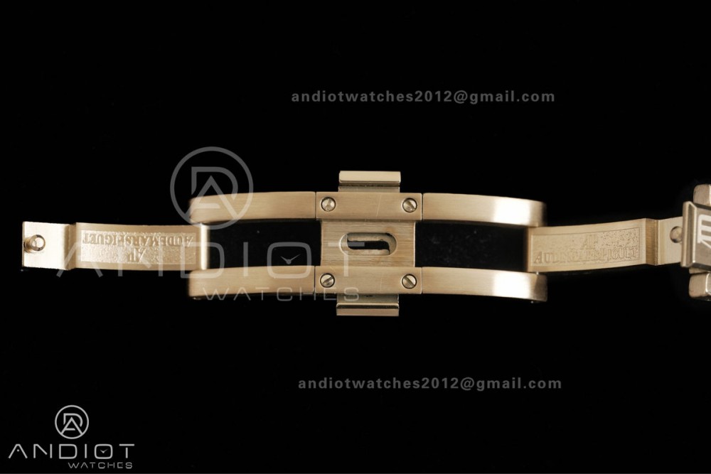 Royal Oak 23mm YG MF 1:1 Best Edition White Dial Diamond Bezel on YG Bracelet Quartz — photo 15