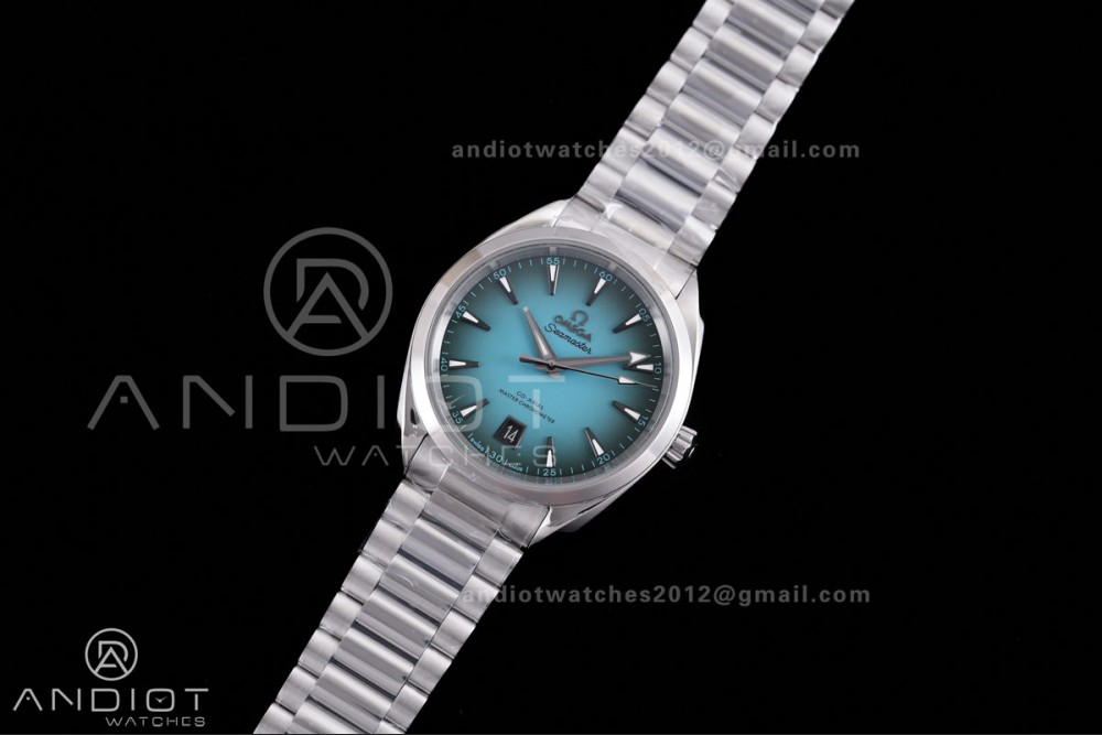 Aqua Terra 150M SS VSF 1:1 Best Edition 38mm Turquoise Dial on SS Bracelet A8800 Super Clone — photo 2