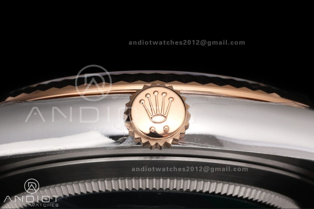 DateJust 41 126331 SS/RG VSF 1:1 Best Edition Gray Dial Green Roman on Oyster Bracelet VS3235 V2s — photo 8