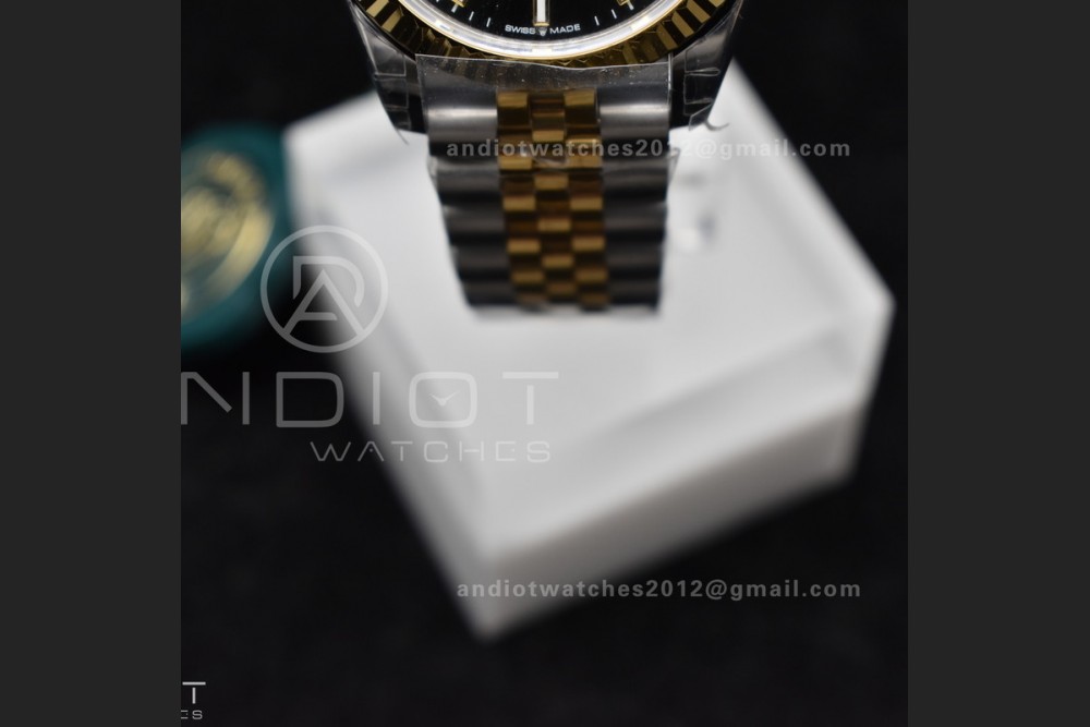 DateJust 31 Ladies 278273 GSF 316L Steel Black Dial Stick Markers on YG President Bracelet — photo 7