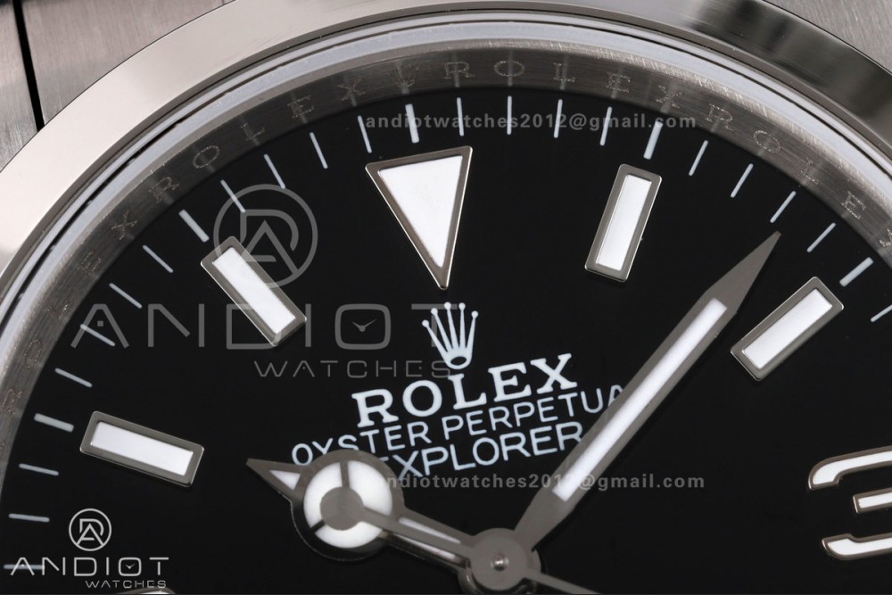 Explorer 36 124270 904L QF Best Edition Black Dial On SS Bracelet SH3230 (Free Sprung) — photo 4