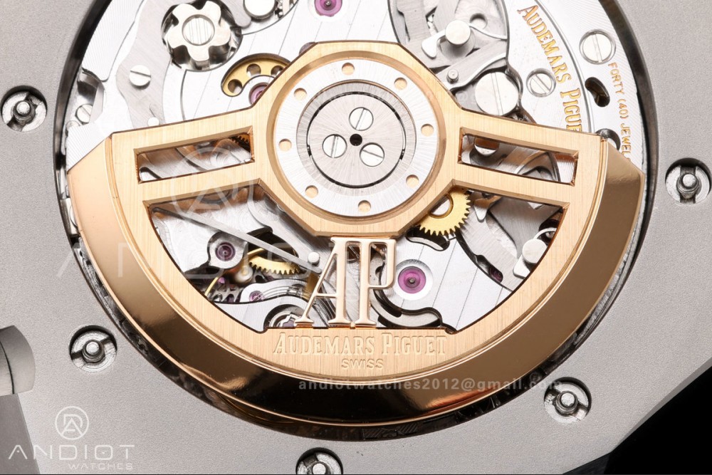 Royal Oak Chrono 26240 SS OCTA 1:1 Best Edition Green Dial on SS Bracelet JH4401 Super Clone (Free Sprung) — photo 10