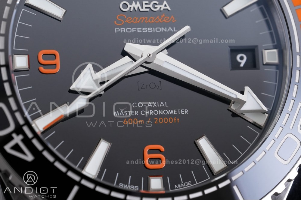 Planet Ocean 43.5mm SS VSF 1:1 Best Edition Black/Orange Bezel Black Dial on Nylon Strap A8900 Super Clone V2 — photo 4