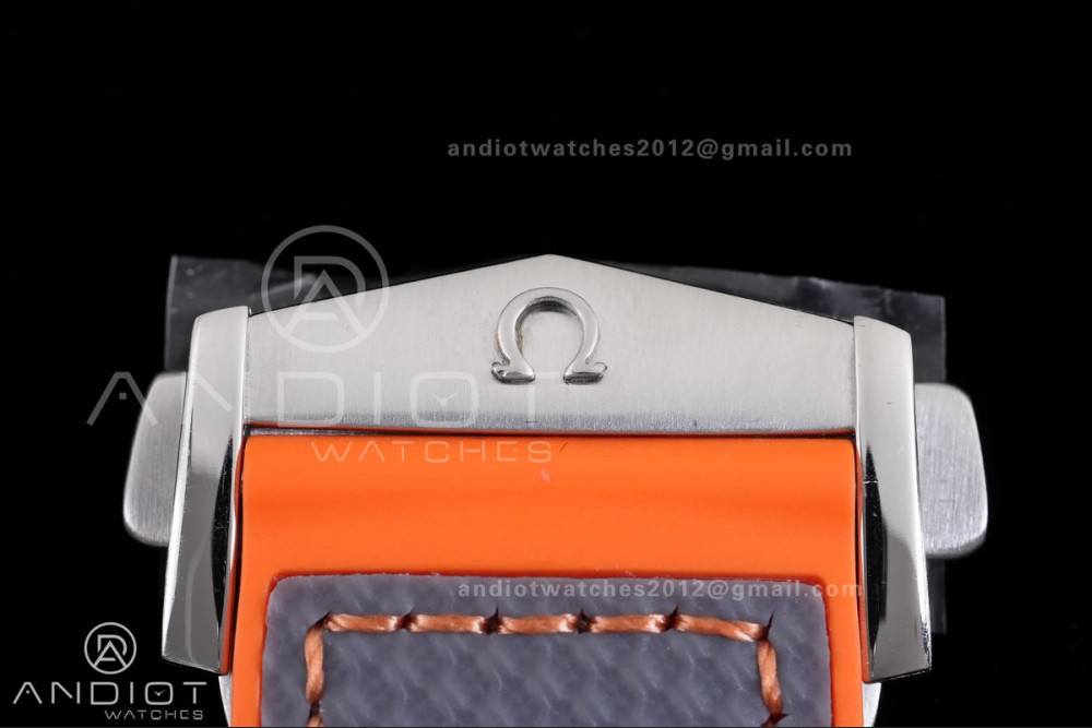 Planet Ocean 600M Chrono SS N1F 1:1 Best Edition Gary Dial 1/4 Orange Bezel on Rubber Strap A9900 — photo 20