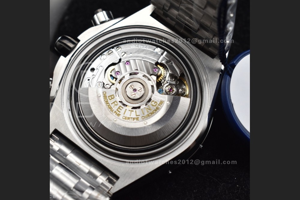 Chronomat B01 44mm SS BLSF 1:1 Best Edition Black Dial on SS Bracelet A7750 — photo 18