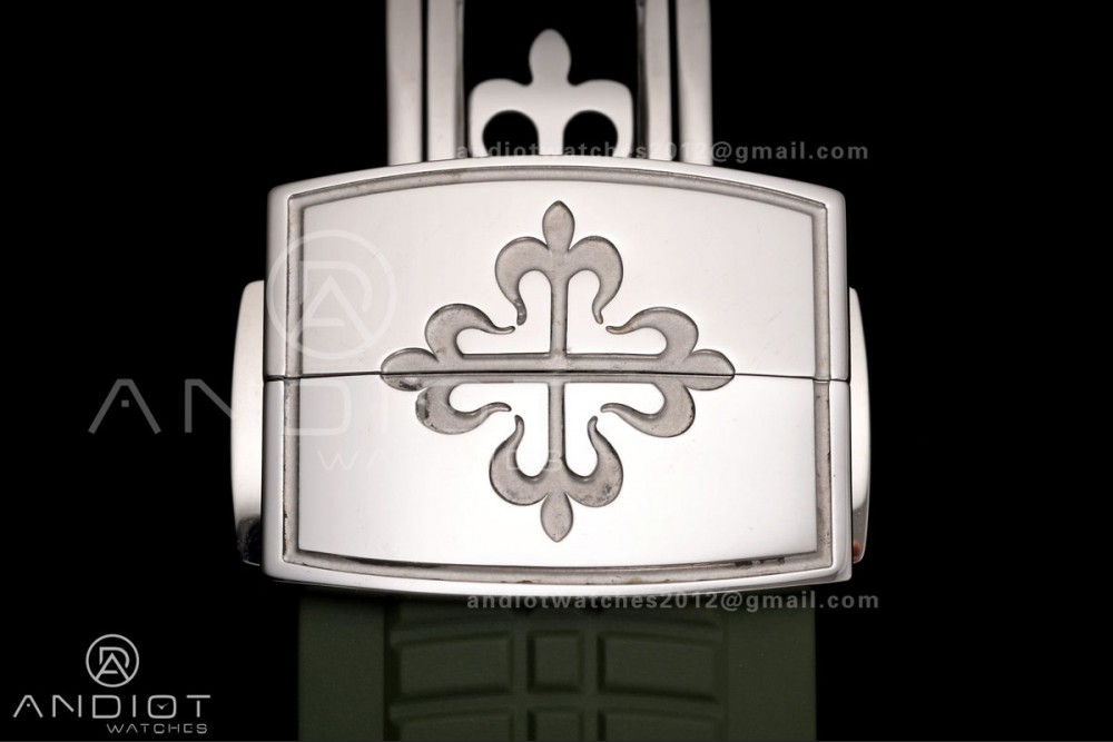 Aquanaut 5168G 42mm SS OME 1:1 Best Edition Green Dial on Green Rubber Strap DPB330 Super Clone (Weighted) — photo 23