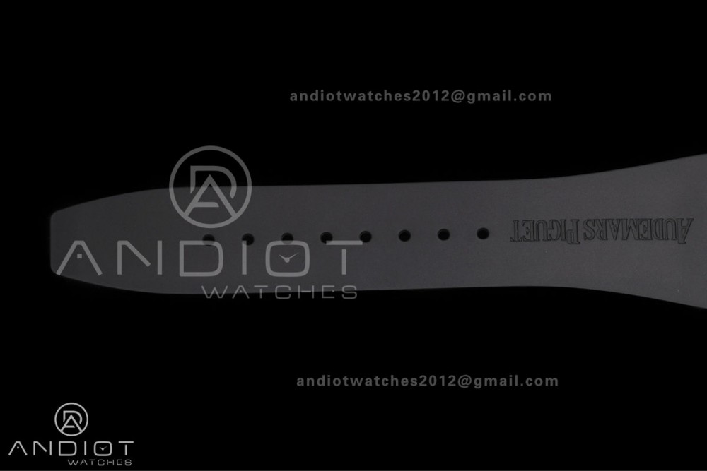 Royal Oak 15500 SS OCTA 1:1 Best Edition Blue Dial on Black Rubber Strap JH4302 Super Clone (Free Sprung) — photo 17