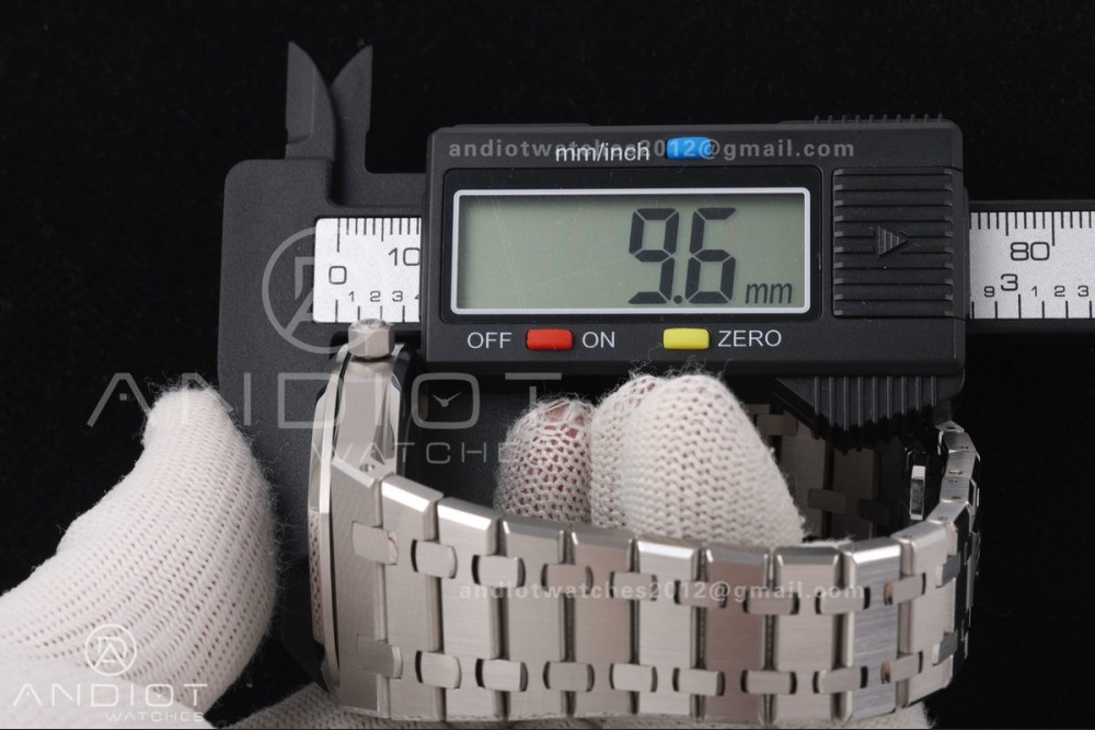 Royal Oak 39mm 15300 SS ZF 1:1 Best Edition White Textured Dial on SS Bracelet SA3120 Super Clone — photo 24
