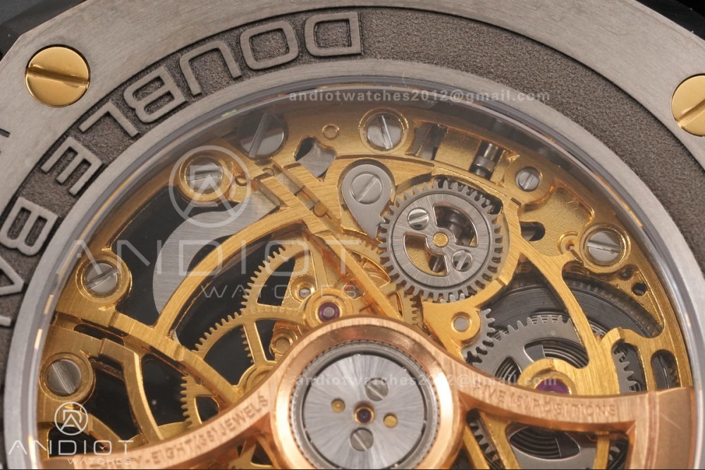 Royal Oak 41mm Openworked Ceramic 15416CE THBF 1:1 Best Edition Gold Dial on Ceramic Bracelet SA3132 V2 — photo 8