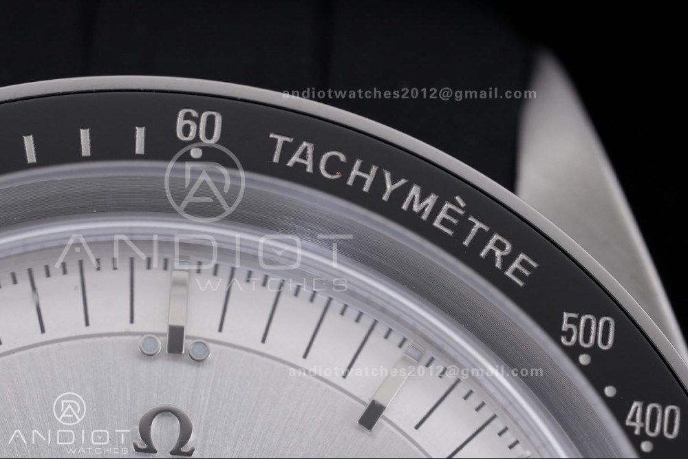 Speedmaster SS N1F Best Edition Silver Dial on Black Rubber Strap A3861 — photo 5