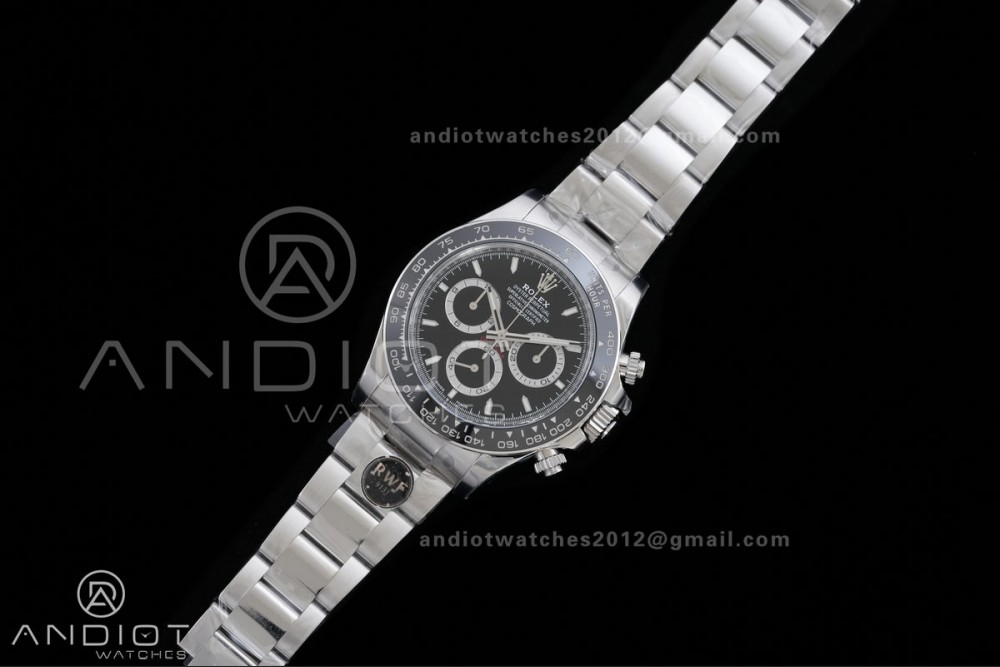 Daytona 126500 RWF 1:1 Best Edition Black Dial on SS Bracelet JH4131 Free Sprung — photo 2