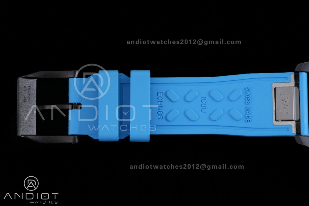 IWC Pilot 41 Top Gun Ceramic IW328107 M+F Best Edition on Blue Rubber Strap MIYOTA 9015 — photo 19