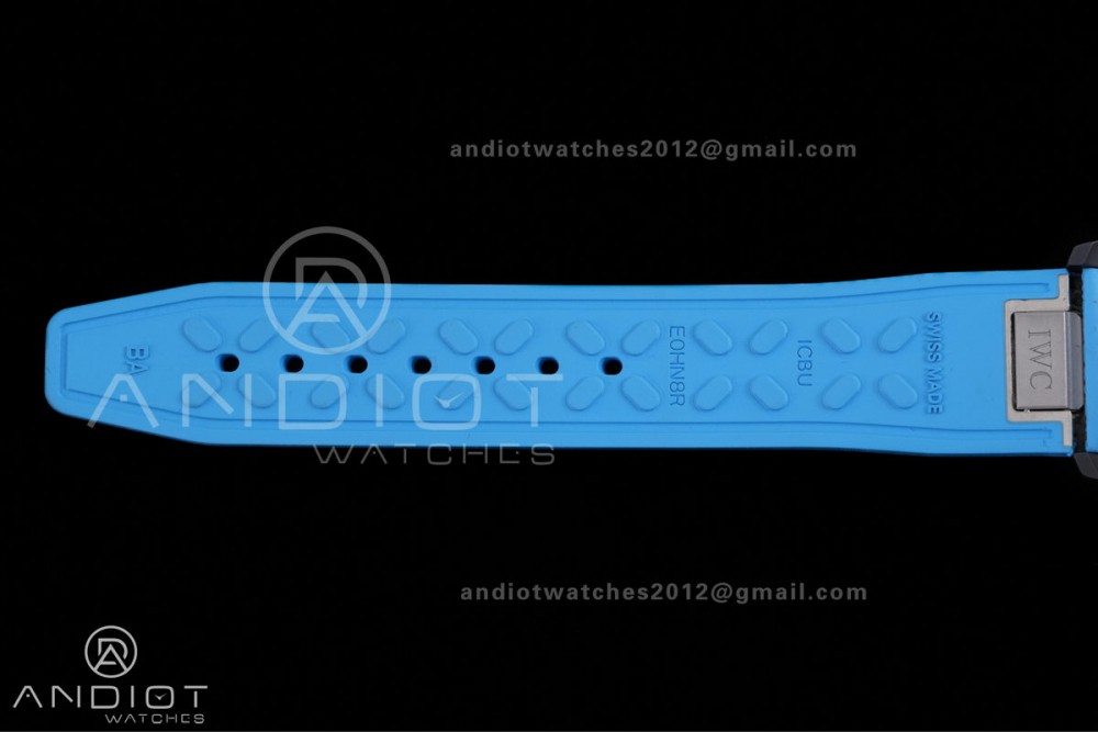 IWC Pilot 41 Top Gun Ceramic IW328107 M+F Best Edition on Blue Rubber Strap MIYOTA 9015 — photo 21