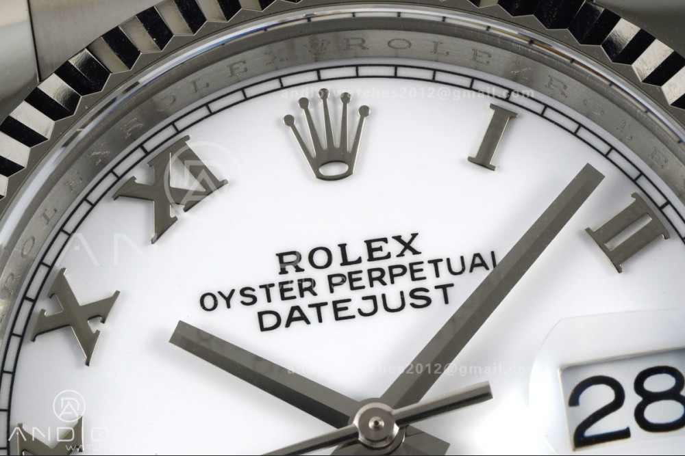 DateJust 36 SS 126234 ARF 1:1 Best Edition White Roman Dial on Oyster Bracelet DD3235 — photo 3