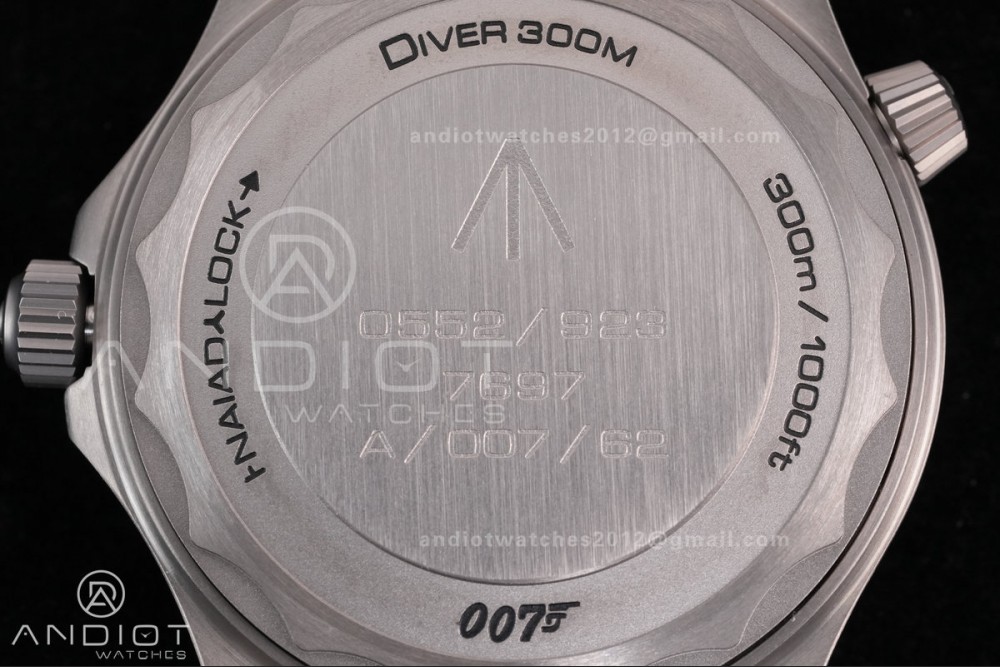 Seamaster 300 "No Time to Die" Limited Edition VSF NTTD 1:1 Best Edition on Titanium Mesh Bracelet SA8806 Super Clone V7 — photo 14