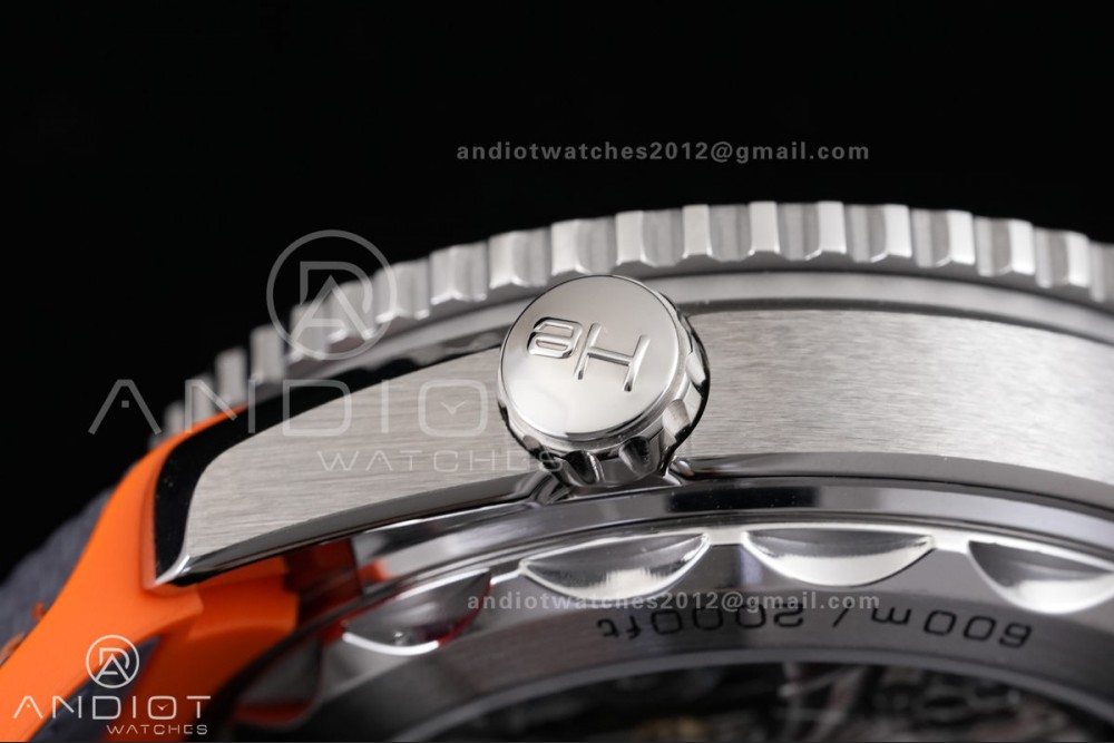 Planet Ocean 600M Chrono SS N1F 1:1 Best Edition Gary Dial 1/4 Orange Bezel on Rubber Strap A9900 — photo 14