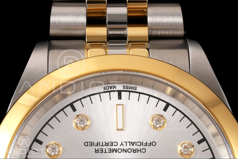 Black Bay One 41 SS/YG HTF 1:1 Best Edition Silver Diamonds Dial on SS/YG Bracelet A26J — photo 6