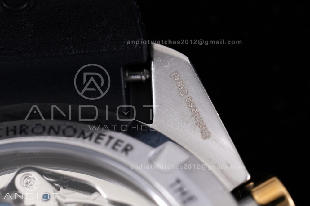 Speedmaster SS/YG N1F Best Edition Silver/YG Dial on Black Rubber Strap A3861 — photo 8