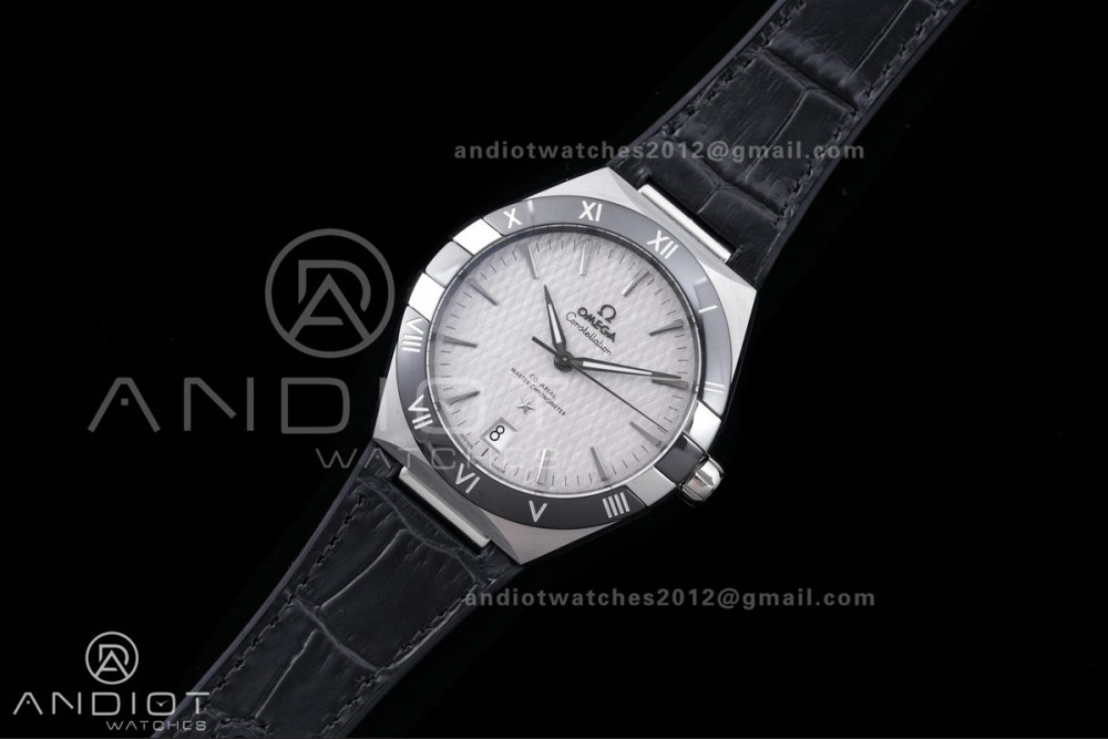 Constellation Black Ceramic SS VSF 1:1 Best Edition Gray Dial on Black Gummy Strap A8900 Super Clone — photo 2