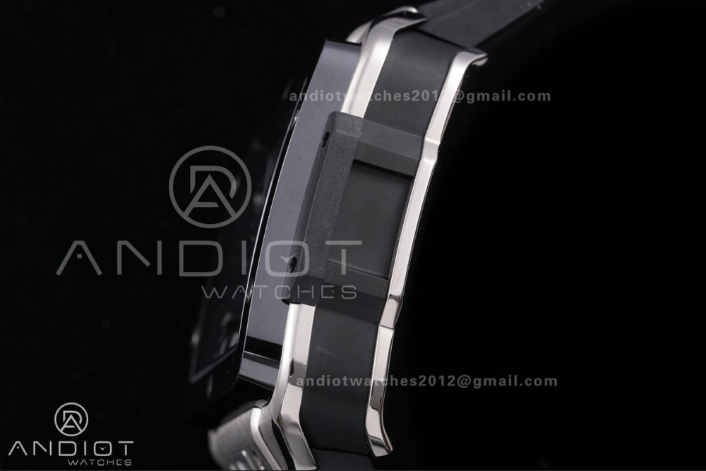 Square Bang Unico 42mm Titanium BBF 1:1 Best Edition Skeleton Dial Ceramic Bezel on Black Rubber Strap A1280 — photo 13