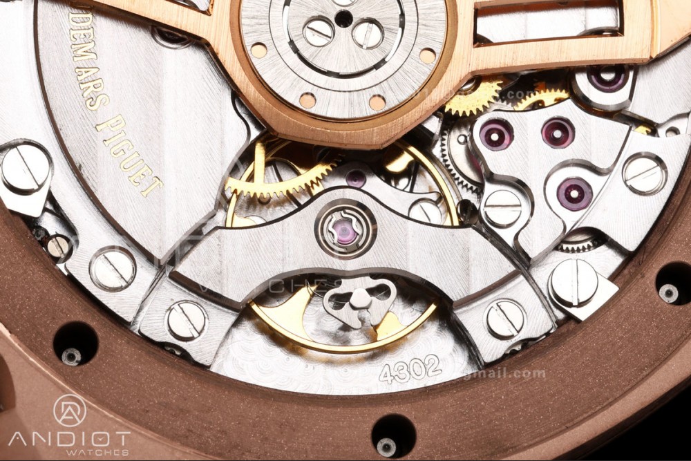 Royal Oak 41mm 15500 RG DDF 1:1 Best Edition Black Dial on Black Leather Strap DD4302 Super Clone (Weighted) — photo 12