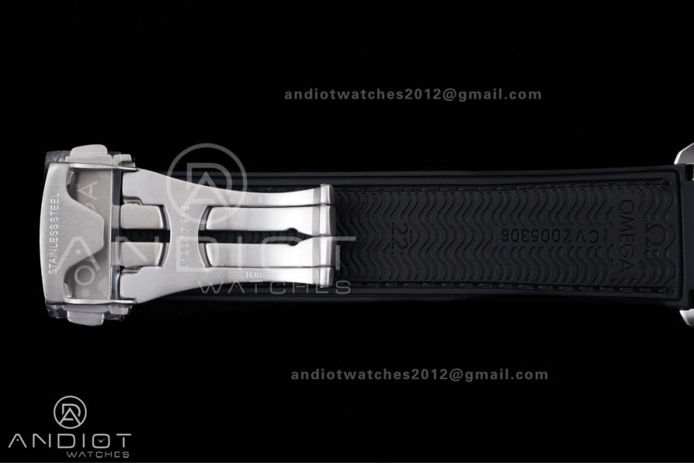 Planet Ocean 600M Chrono SS N1F 1:1 Best Edition Black Dial on Black Rubber Strap A9900 — photo 16