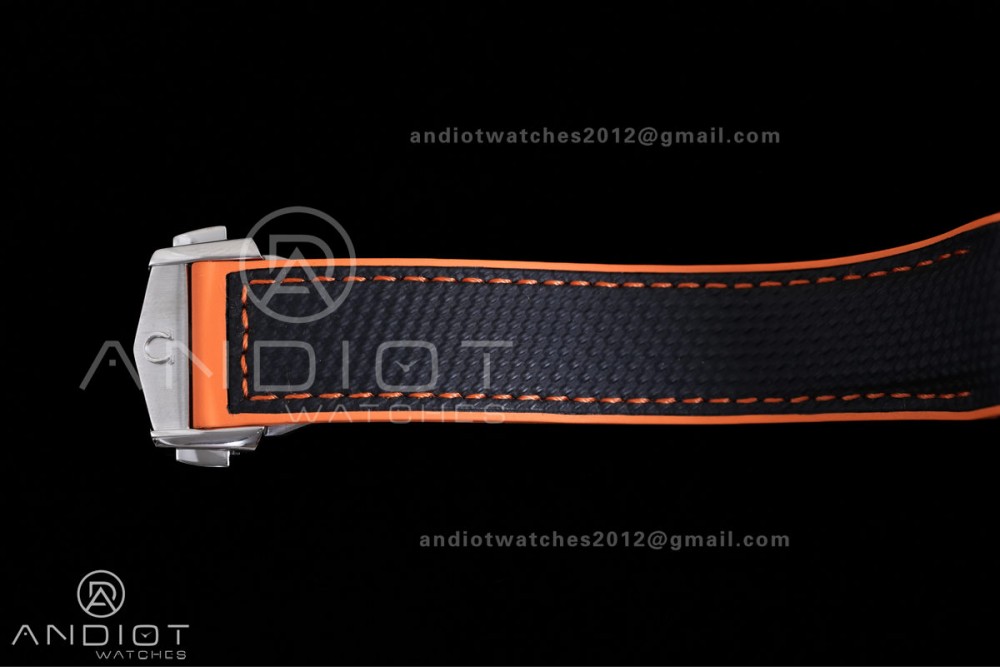 Planet Ocean 43.5mm SS VSF 1:1 Best Edition Black/Orange Bezel Black Dial on Nylon Strap A8900 Super Clone V2 — photo 17