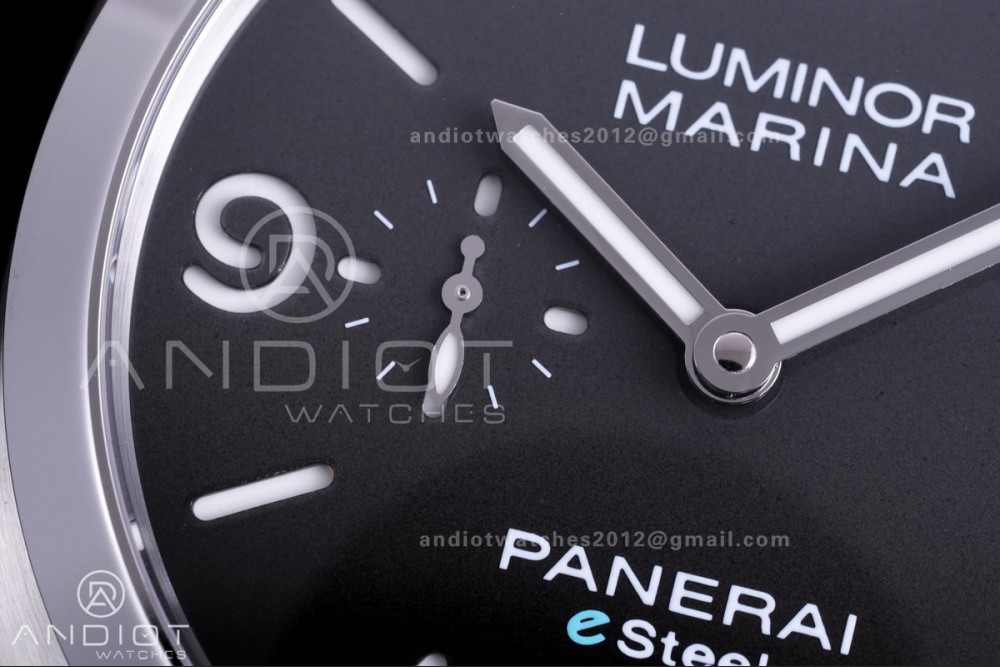 PAM1358 Luminor Marina eSteel VSF 1:1 Best Edition on Gray Nylon Strap P.9010 — photo 4