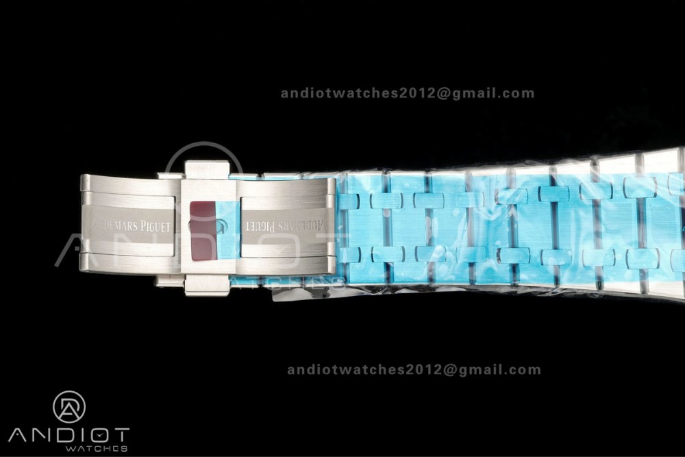 Royal Oak 41mm 15510 SS VSF 1:1 Best Edition Blue Textured Dial on SS Bracelet DD4302 Super Clone — photo 16