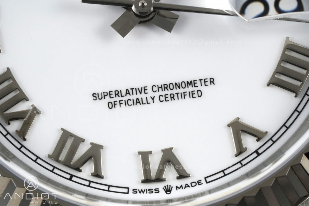 DateJust 36 SS 126234 ARF 1:1 Best Edition White Roman Dial on Jubilee Bracelet DD3235 — photo 4