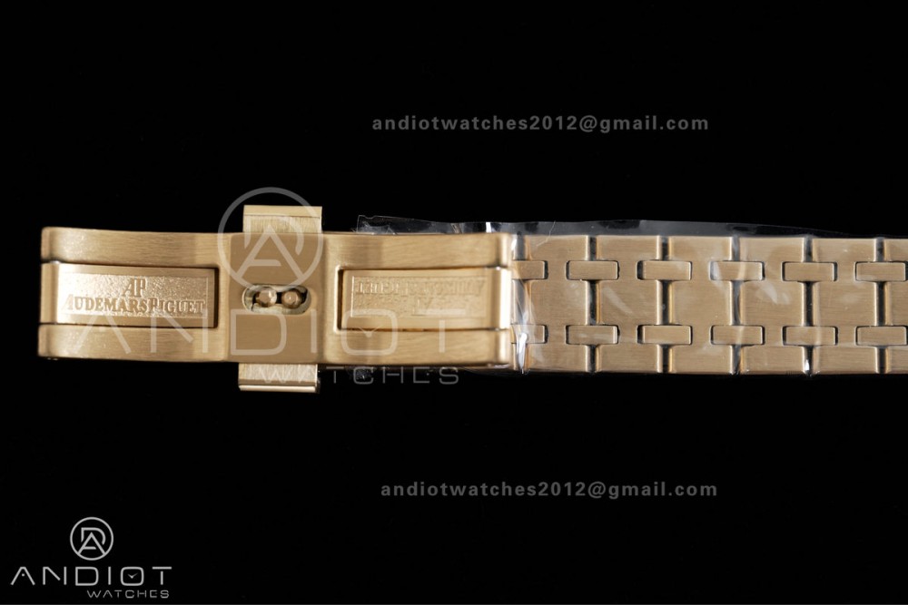 Royal Oak 23mm YG MF 1:1 Best Edition White Dial Diamond Bezel on YG Bracelet Quartz — photo 14