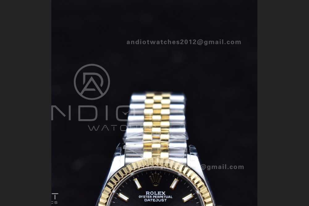 DateJust 31 Ladies 278273 GSF 316L Steel Black Dial Stick Markers on YG President Bracelet — photo 5