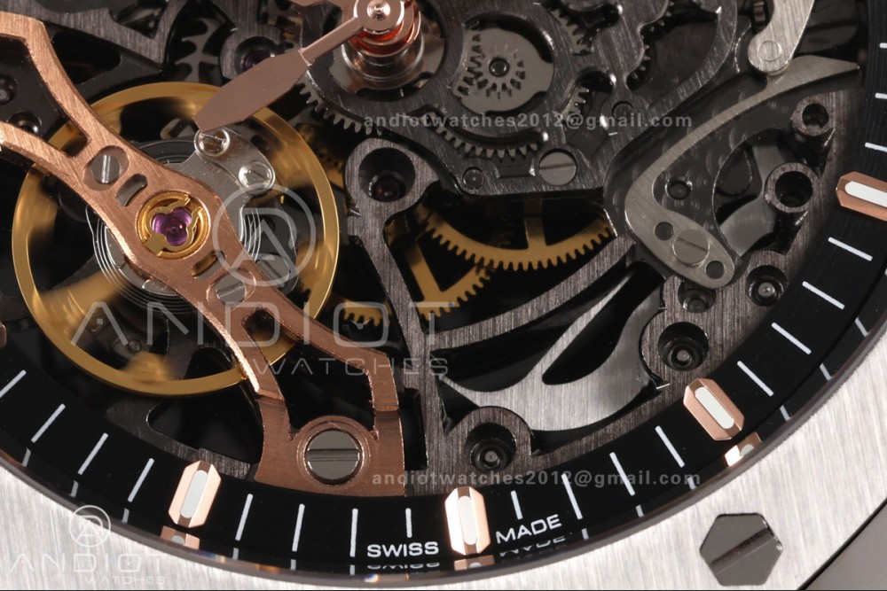 Royal Oak 41mm Openworked 15407 SS OCTA 1:1 Best Edition on SS Bracelet SA3132 V3 (Free Sprung) — photo 5