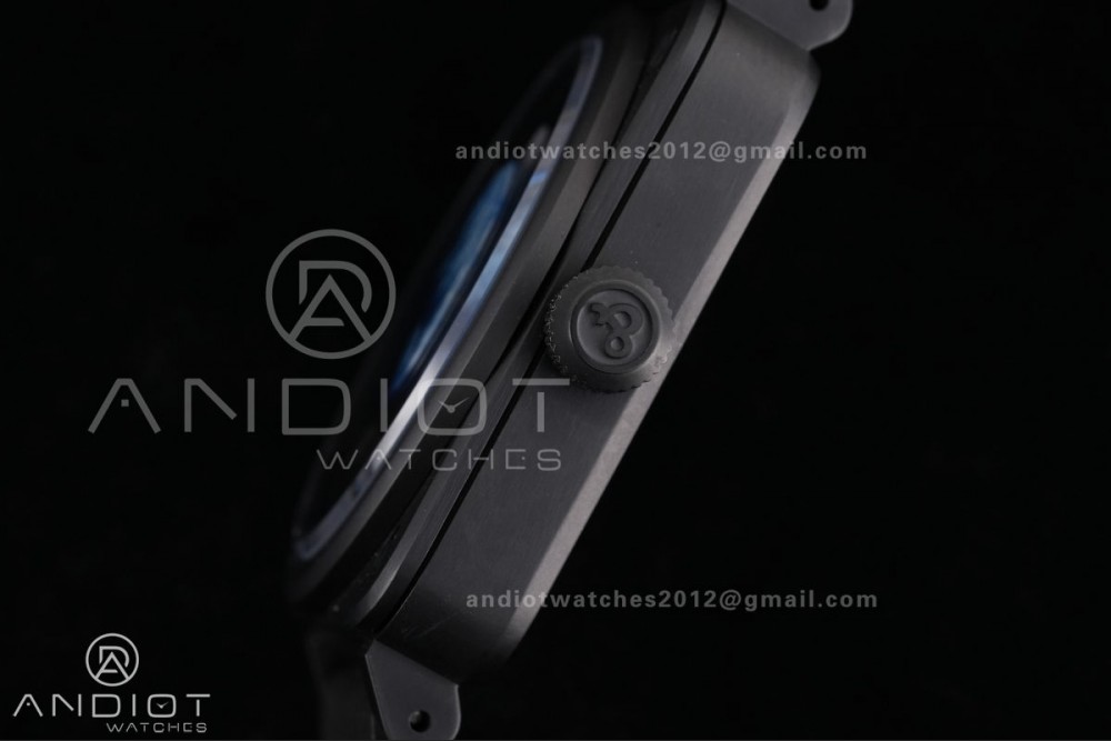 BR03 ASTRO Space Punk Black Ceramic M+F 1:1 Best Edition Aventurine Dial on Rubber Strap A2892 — photo 12