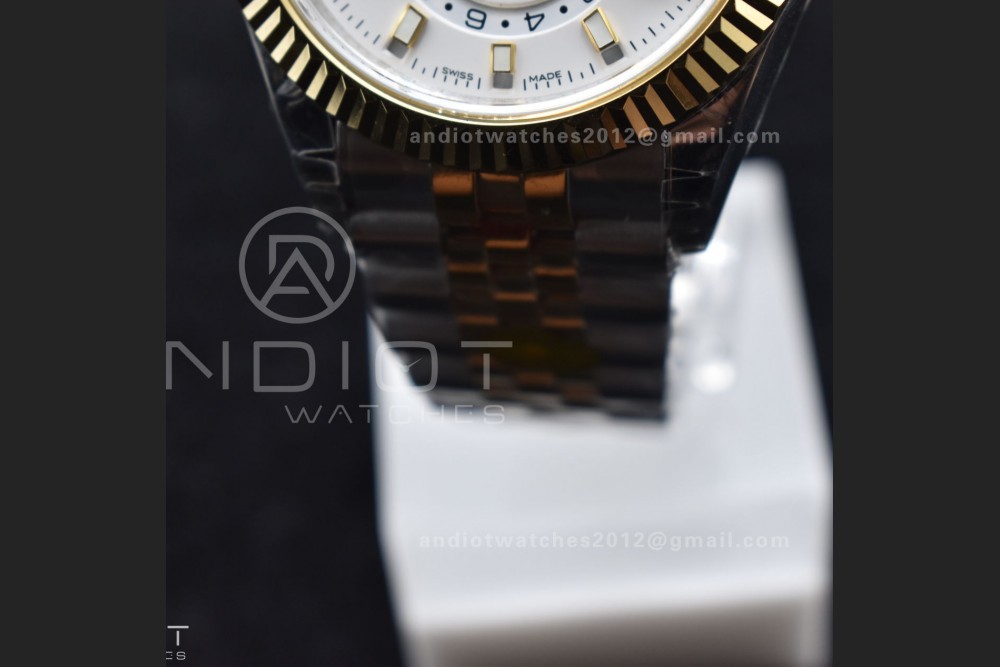 Skydweller SS/YG Noob Best Edition White Dial On SS/YG Bracelet A23J — photo 7