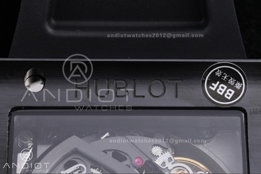 Square Bang Unico Black Ceramic BBF 1:1 Best Edition on Rubber Strap A1280 — photo 11