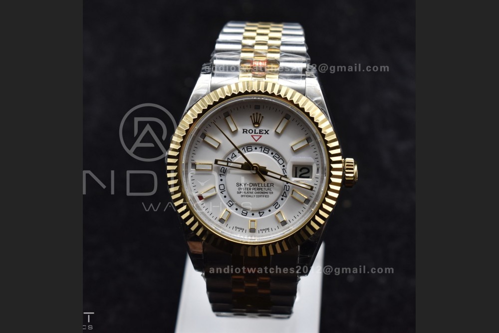 Skydweller SS/YG Noob Best Edition White Dial On SS/YG Bracelet A23J — photo 2