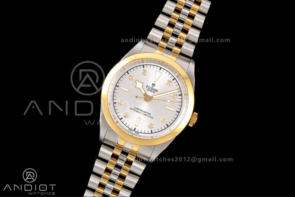 Black Bay One 41 SS/YG HTF 1:1 Best Edition Silver Diamonds Dial on SS/YG Bracelet A26J — photo 2