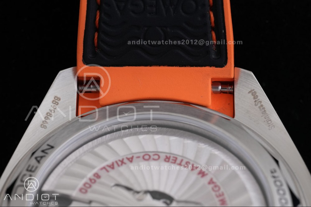 Planet Ocean 43.5mm SS VSF 1:1 Best Edition Black/Orange Bezel Black Dial on Nylon Strap A8900 Super Clone V2 — photo 14