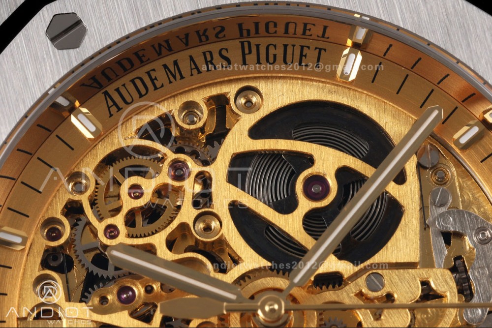 Royal Oak 41mm Openworked 15407 SS DDF 1:1 Best Edition YG Dial on SS Bracelet SA3132 Double Balance Wheels — photo 4