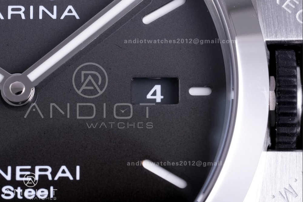 PAM1358 Luminor Marina eSteel VSF 1:1 Best Edition on Gray Nylon Strap P.9010 — photo 5