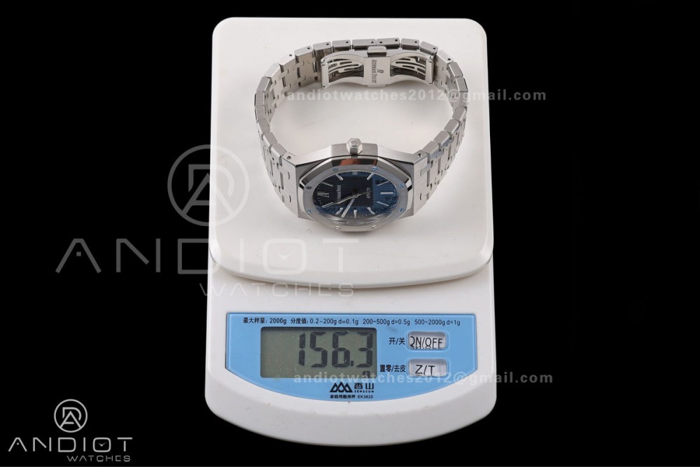 Royal Oak 39mm 15300 SS ZF 1:1 Best Edition White Textured Dial on SS Bracelet SA3120 Super Clone — photo 25