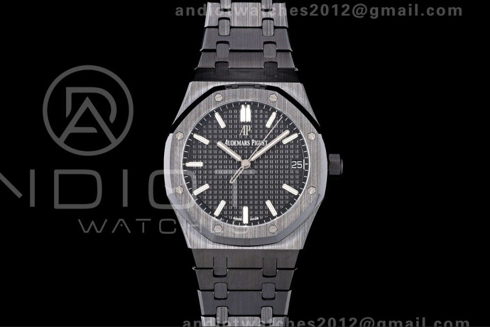Royal Oak 41mm 15500 Black Ceramic ZF Black Dial on Black Ceramic Bracelet SA4302 Super Clone (Free Sprung) — photo 3