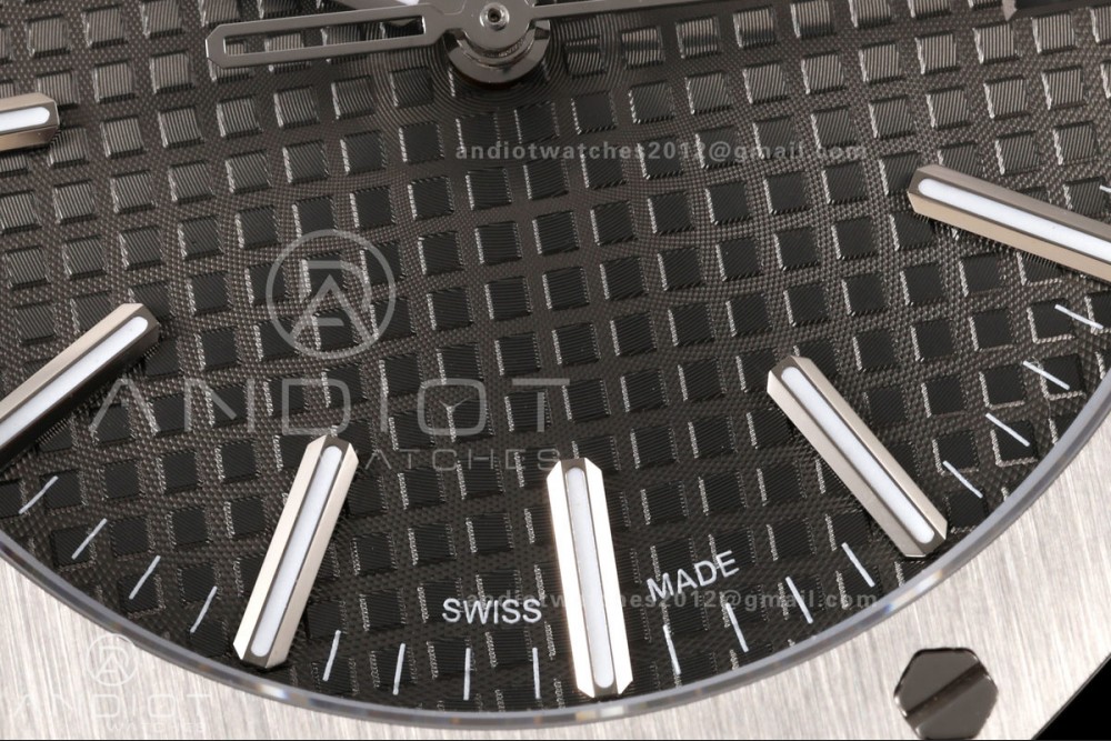 Royal Oak 15510 SS OCTA 1:1 Best Edition Gray Dial on SS Bracelet JH4302 Super Clone (Free Sprung) — photo 5
