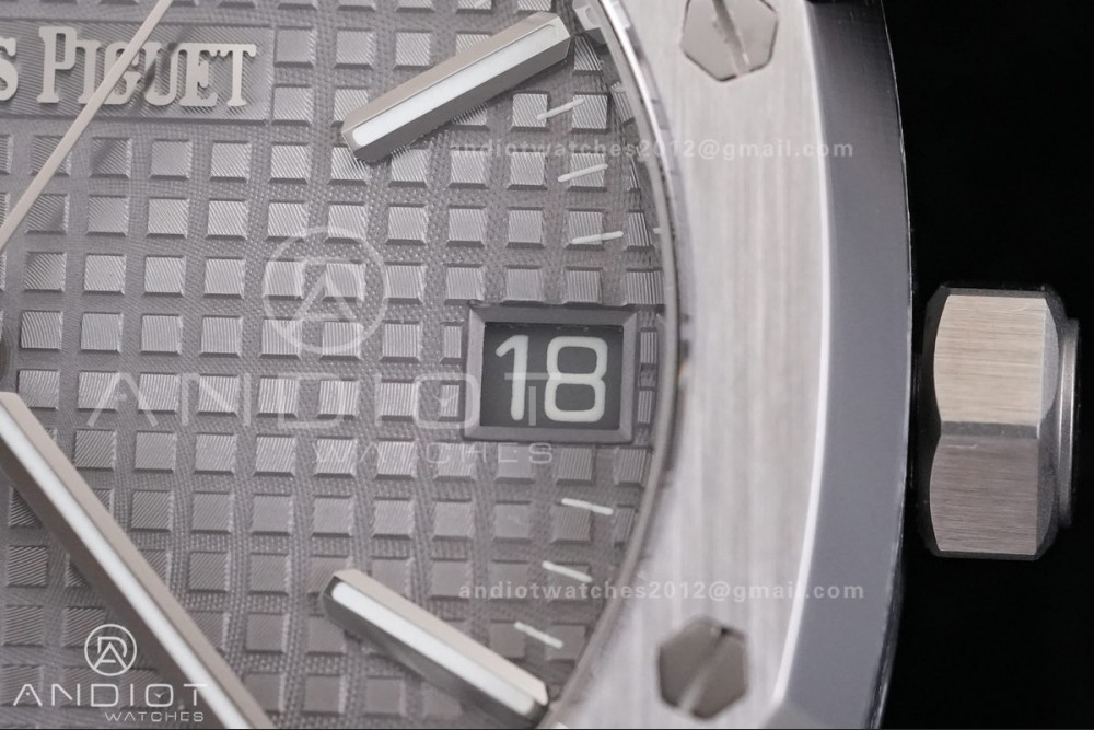 Royal Oak 15510 SS TOP 1:1 Best Edition Grey Dial on SS Bracelet DD4302 Super Clone — photo 5