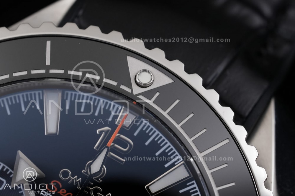 Planet Ocean 600M Chrono SS N1F 1:1 Best Edition Black Dial on Black Rubber Strap A9900 — photo 6